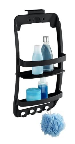 WENKO Regal Mod. Universal Badregal Hängeregal stehend Wandregal ohne Bohren Duschablage Badezimmer Ordnung Kunststoff 26 x 54,5 x 11,5 cm schwarz ab 17,99 €