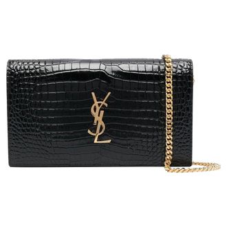 Saint Laurent Cassandre Croco-schoudertas
