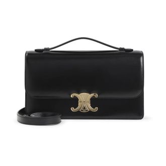 Celine Celine, Dames, Tassen, Zwart, Maat: ONE Size Leer