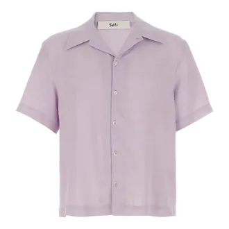 S&eacute;fr Overhemden, Heren, Paars, M, Stijlvolle Noam Shirt voor Mannen