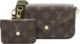 Louis Vuitton Brown Monogram Canvas Felicie Strap & Go (Authentic Pre-Loved)