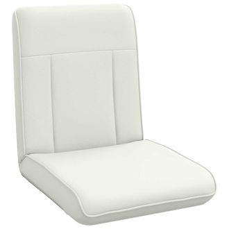 vidaXL Sedia A Pavimento Regolabile Bianco Similpelle Vidaxl