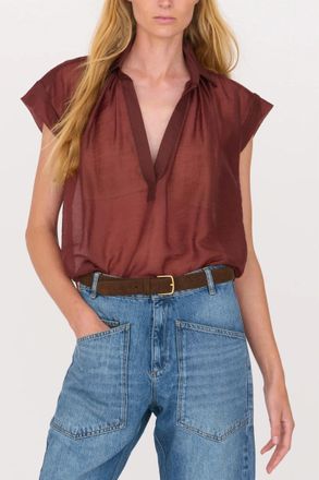 Secular Trinity Button Top In Rust