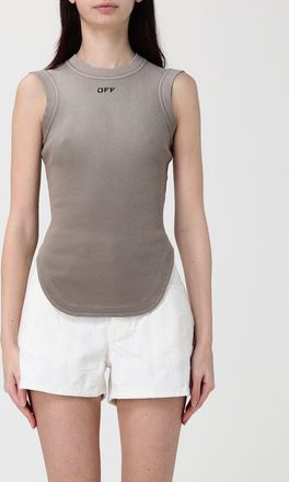 Off-white Canotta basic Off-White in cotone stretch