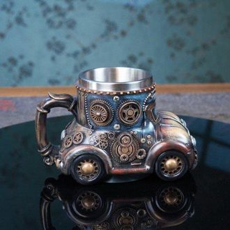 OEM Taza De Acero Inoxidable Con Relieve De Resina - Jarra De Cerveza - Taza De Caf&eacute; Mec&aacute;nica Retro Personalizada - Taza - Vaso - 200 Ml