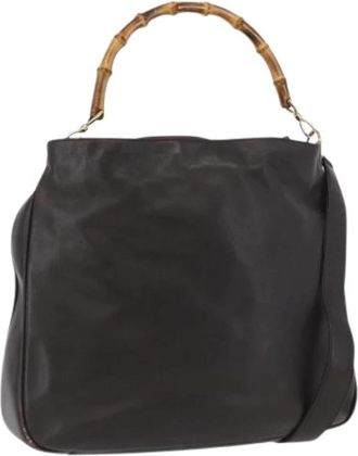 Gucci Pre-owned Vintage Schoudertas - Dames - Vintage Handtas - Bruin - ONE Size - Leer - Vintage