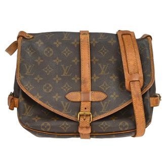 Louis Vuitton Saumur Monogram Canvas Brown Canvas Handbag (Pre-Owned)