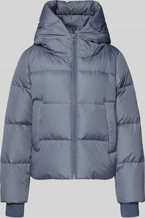 Marc O'Polo Regular Fit Daunenjacke mit Kapuze in Rauchblau, Gr&ouml;&szlig;e 36