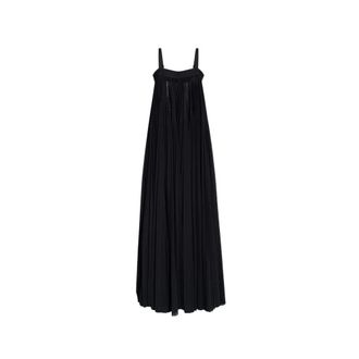 Dolce & Gabbana Maxi Dresses, female, Black, Size: L Maxi pleated dress