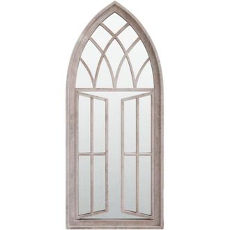 vidaXL Specchio da Giardino Sabbia 70x30 cm in Ferro per Uso Esterno - Vidaxl