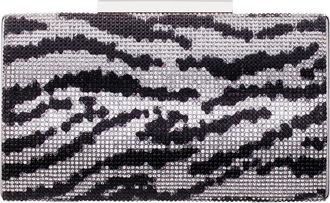 Nina Lea Frame Clutch in Black-White at Nordstrom