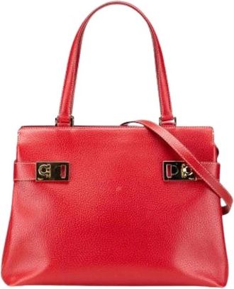 Ferragamo Pre-owned Handbags, female, Red, Size: ONE SIZE Pre-owned Handbag