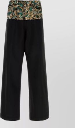 Dries Van Noten twill wide leg pablo shorts waistband