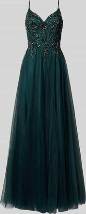 Luxuar Luxuar Abendkleid mit Herz-Ausschnitt in Dunkelgruen, Größe 34