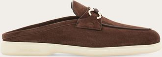 Ferragamo Uomo Mule morsetto Gancini Marrone Taglia 40.5