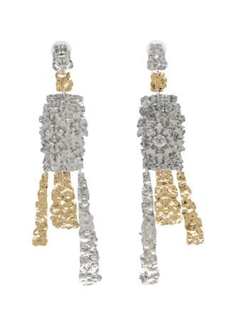 Isabel Marant Miller Abstract Hammered Metal Earrings
