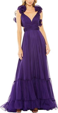 Mac Duggal Ruffle Chiffon Gown