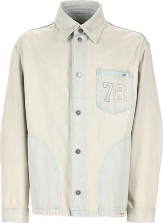 Golden Goose Light Denim Cotton Embroidered Jacket