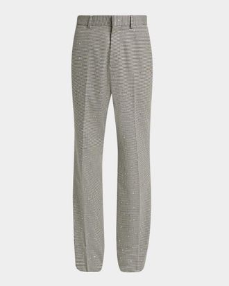 Amiri Men & apos;s MA Fit Houndstooth Sequin Trousers