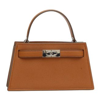 Tory Burch Tory Burch, Handbags, female, Brown, Size: ONE SIZE Mini Lee Radziwill Top-Handle Bag