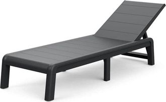 Keter Tumbona con Cojín Formentera Textura madera Antracita Keter
