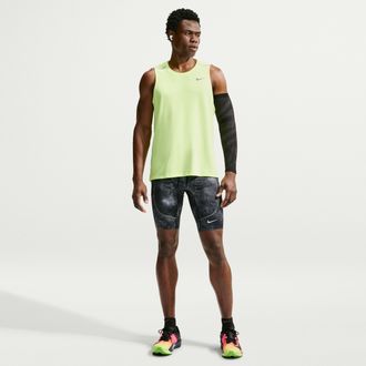 Nike Mens Stride Dri-FIT Running 1/2-Length Tights in Black | IR4485-010