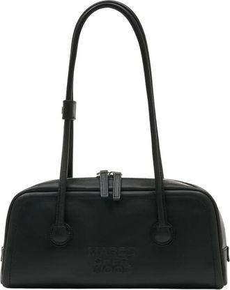 Marge Sherwood Soft Baguette Bag - Dames - Schoudertassen - Zwart - ONE Size - Leer - Tassen