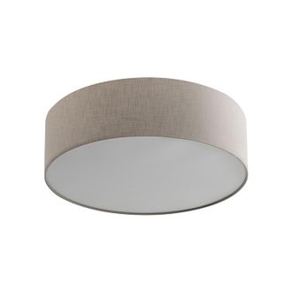 Rossini Illuminazione Plafoniera Vivien 48cm Con Paralume Cilindrico In Tessuto Avorio E Attacco E27 Per Illuminazione Soffitto - Rossini Group
