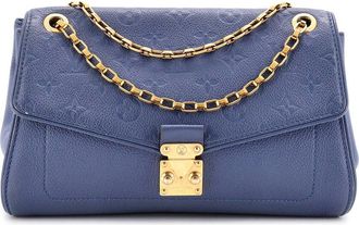 Louis Vuitton Blue Monogram Empreinte Leather Saint Germain Pm (Authentic Pre- Loved)