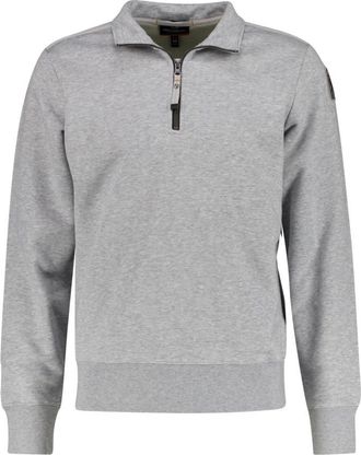 Parajumpers Hoodies & sweatvesten, Heren, Grijs, XL, Katoen, Broad Peak Half-Zip Fleece