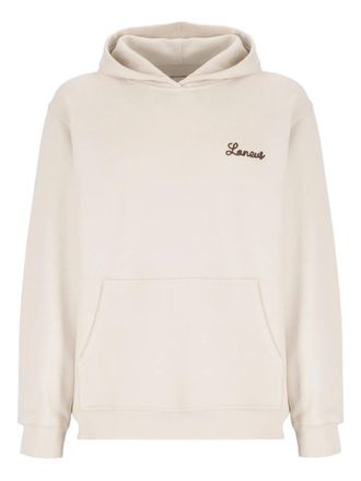 Laneus embroidered-logo hoodie - men - Cotton - M - White