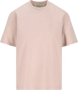 Golden Goose Aged-Effect Cotton T-Shirt With Reverse Logo On The Back Clothing