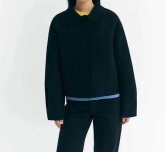 Thinking Mu Daria Collared Jacket In Black