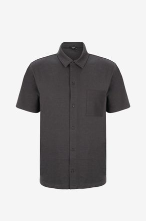 Vince Kurz&auml;rmeliges Hemd aus Baumwolle Sueded Jersey