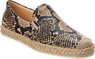 Tod's TodS Snake-Embossed Leather Espadrille