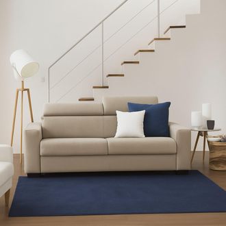 Dmora Talamo Italia - Sofa Cama Aida, Gran Sof&aacute; De 2 Plazas, 100% Made In Italy, Sof&aacute; De Sal&oacute;n Con Apertura Giratoria, Con Reposacabezas Ajustables Y Reposa