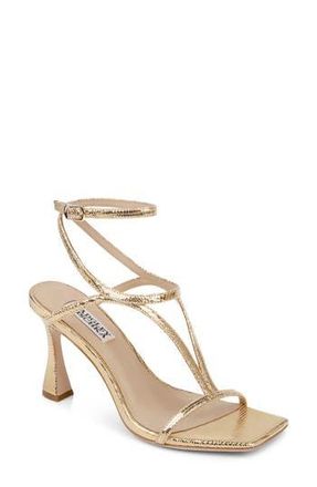 Badgley Mischka Gianni Ankle Strap Sandal in Gold Lizard at Nordstrom Rack, Size 8.5