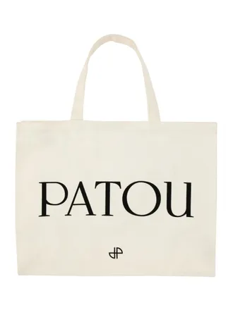 Patou Womens Large Tote Bag Ivory Cotton Shoulder