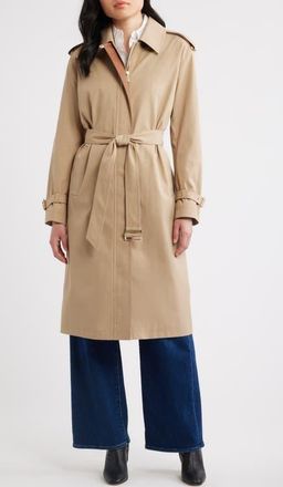 Michael Kors Belted Trench Coat in Khaki at Nordstrom, Size X-Small