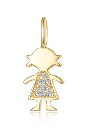 Lafonn Silhouette Simulated Diamond Charm in Gold at Nordstrom
