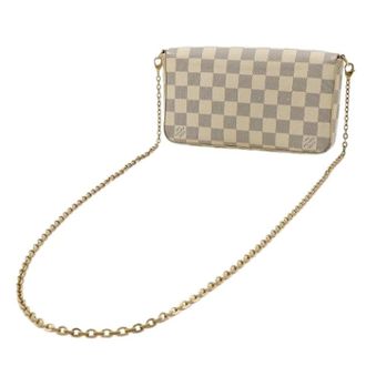 Louis Vuitton Pre-owned Cross Body Bags, female, Beige, Size: ONE SIZE Pre-owned Vintage Damier Azur Pochette