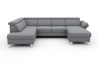 Sit&more Wohnlandschaft »Vincenzo U-Form« inklusive Kopfteilverstellung, wahlweise mit Bettfunktion, Bettkasten