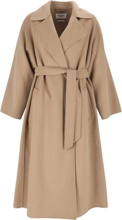Max Mara Operoso Jas - Dames - Mantels - Bruin - Maat: L Zijde