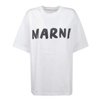 Marni T-Shirts, female, White, 3XS, Casual Cotton Tee