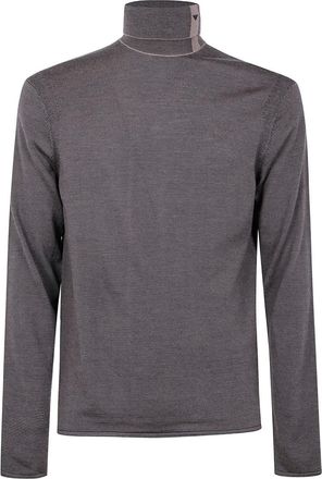 Emporio Armani Maglione in lana a collo alto - Toni neutri