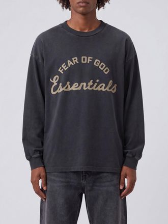 Fear of God T-shirt a maniche lunghe in cotone con logo e spalle cadute