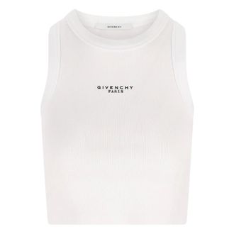 Givenchy Cropped Tank Top - female - Givenchy - Sleeveless Tops - White - S - Tops