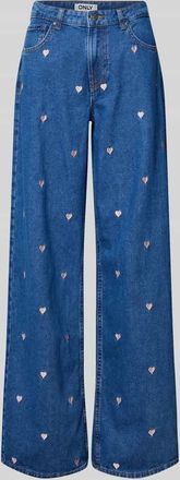 Only Loose Fit Wide Leg Jeans aus reiner Baumwolle Modell VEGA in Jeansblau, Gr&ouml;&szlig;e XL/30