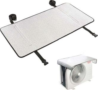 OEM Funda Protectora Para Aire Acondicionado Exterior - Film Reflectante De Aluminio - Protecci&oacute;n Contra Lluvia Y Sol - 80 X 40 Cm - 1 Unidad