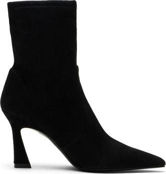 Stuart Weitzman Vinnie Bootie 85 - Dames - Laarzen met Hak - Zwart - 35 1/2 EU - Leer - Schoenen